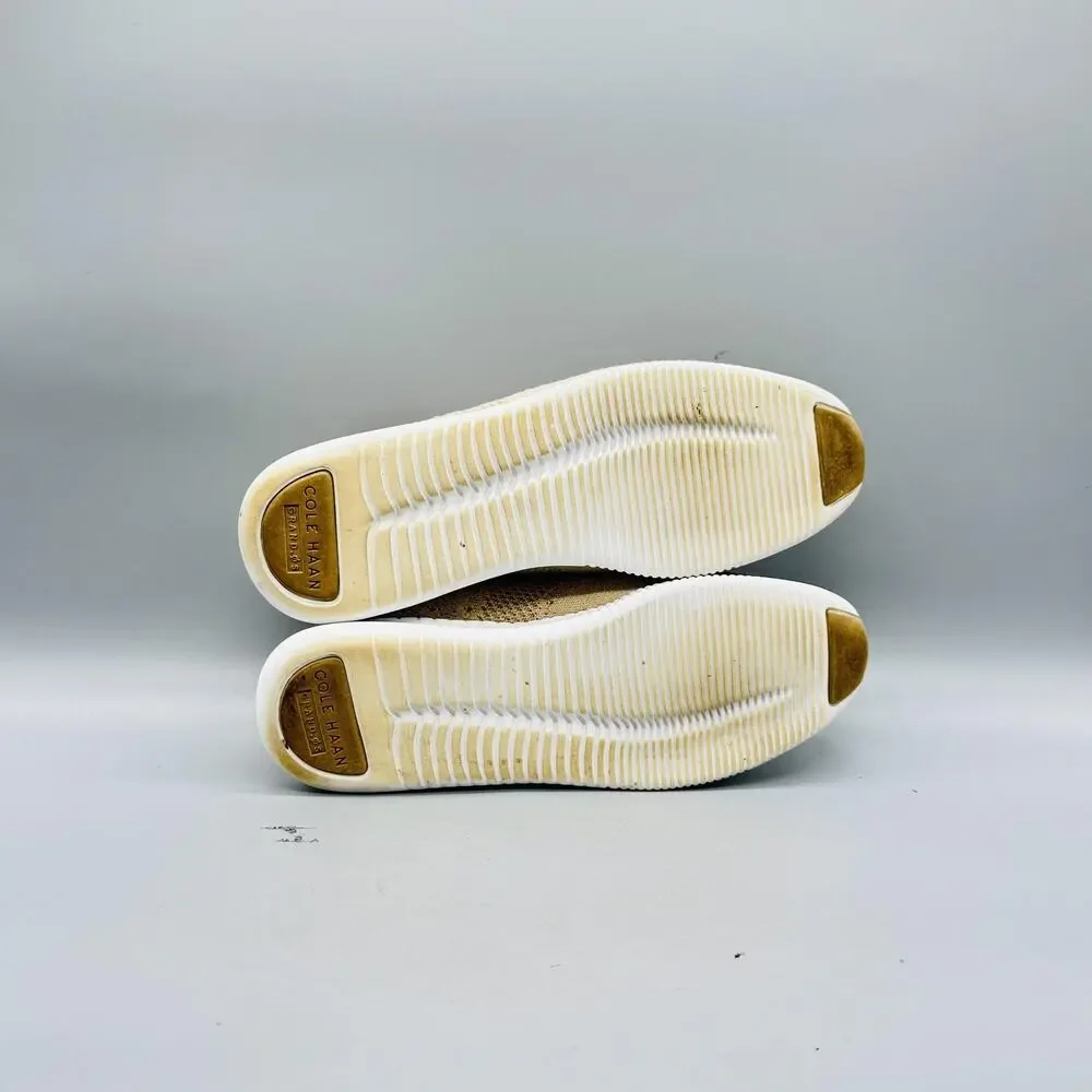 Cole Haan Shoes Women 7.5 Beige Knit Grand OS Stitchlite Walking Sneaker Comfort